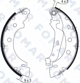 FOMAR FRICTION fo9046 -  Комплект тормозных колодок